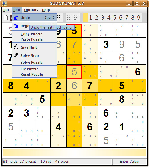 Screenshot of Sudokumat